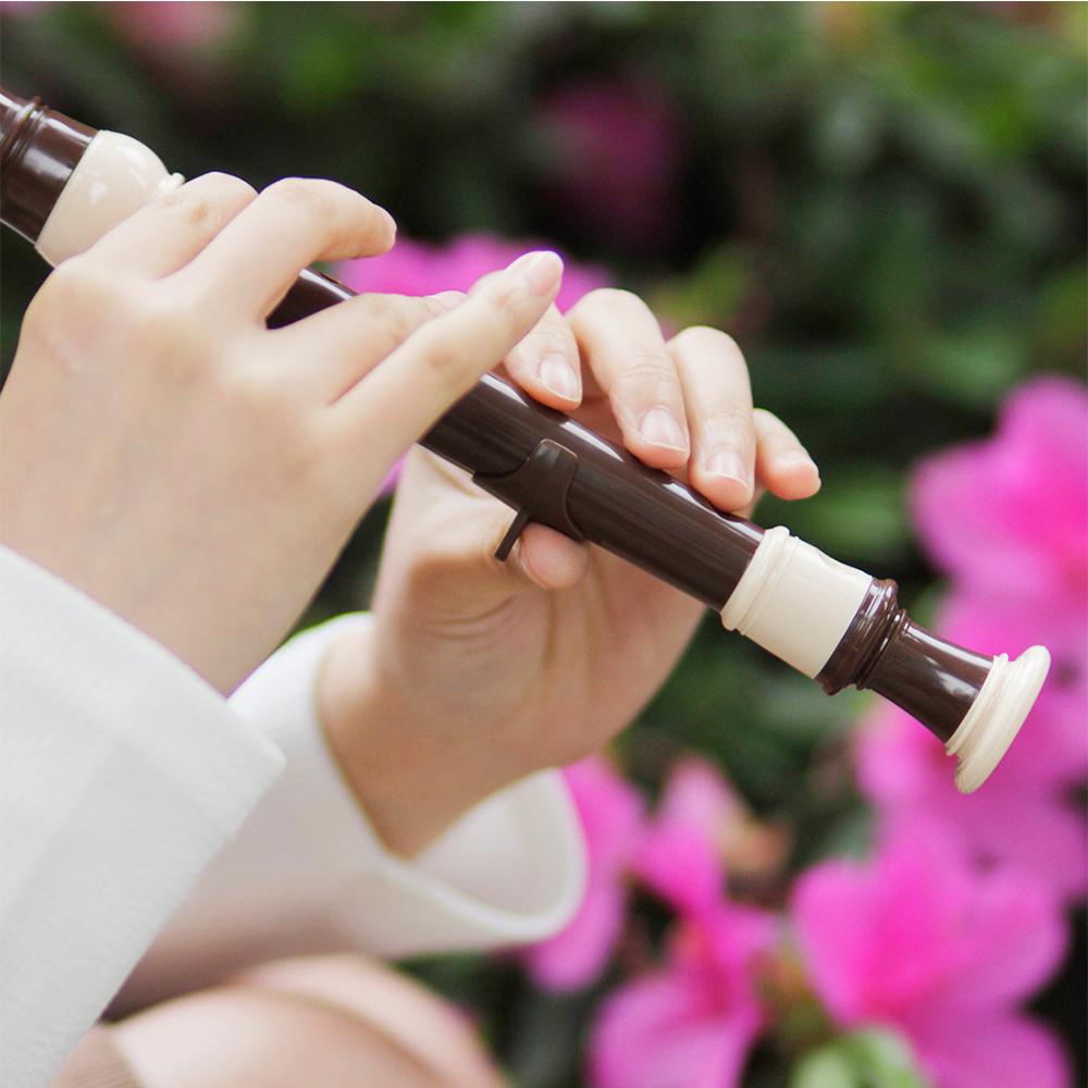 IRIN ABS Descant Recorder 8 Hole Baroque   Recorders Instrument Detachable with Finger Rest and Carrying Bag Classroom Wind Musical Instruments Co
