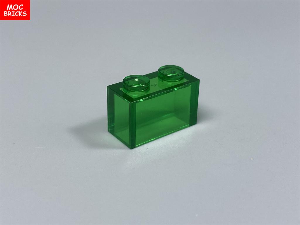 Non-Toxic 50Pcs/Lot Moc Bricks Brick 1X2 Transparent 3004 3065 35743 City House Model Educational Building Blocks Toys Kids Gifts
