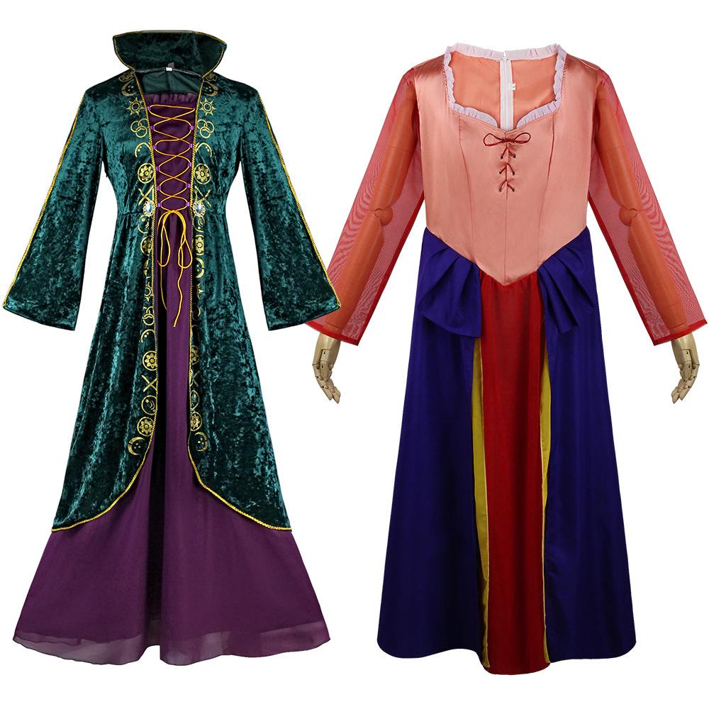 Witch Also Crazy Winifred Dress Halloween Medieval Stage Costume