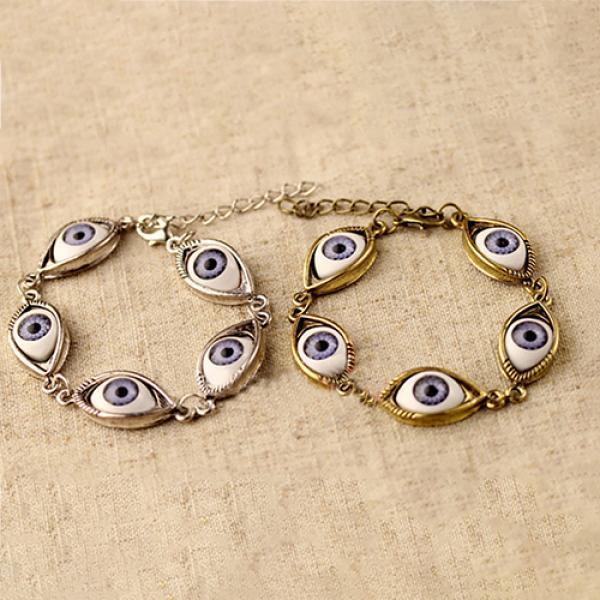 Fashion Unisex Angel Evil Demon Big Eye Eyeball Pattern Bracelet Chain Jewelry Gift