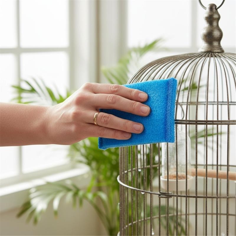 Efficient Cleaning Sponges Featuring Coarse and Smooth Sided for Pet Enclosures Home Area Random Color