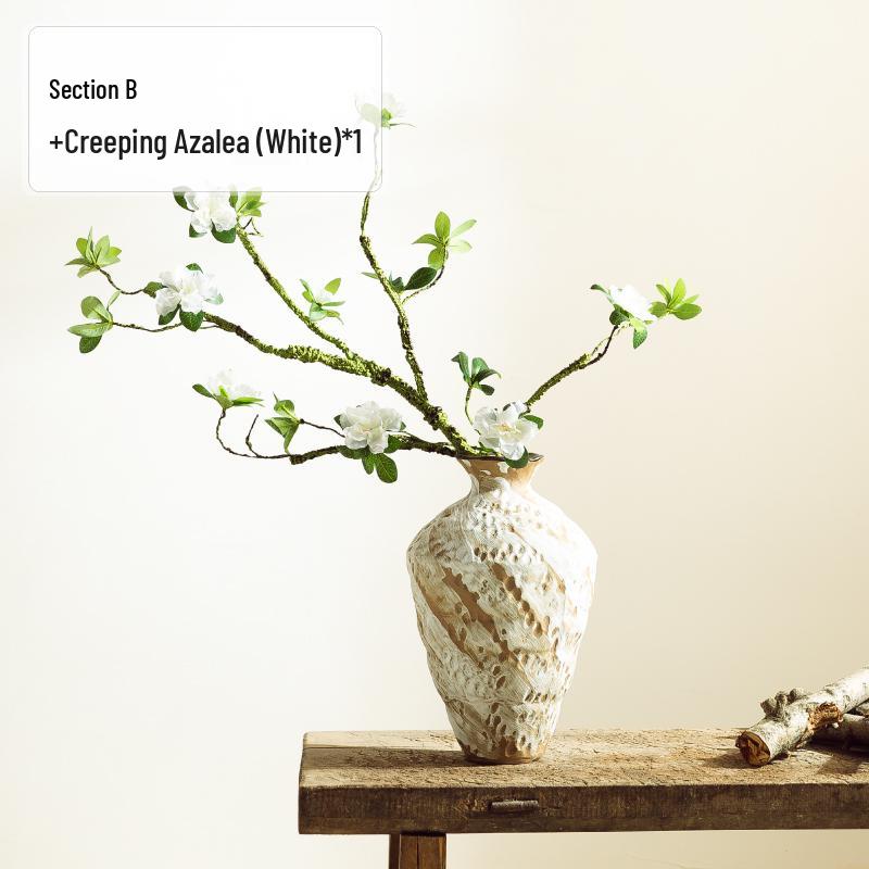 Jingdezhen Wabi-Sabi Keramikvase für Trockenblumen - Retro-Stil für Wohnzimmer oder Esstisch