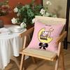 Cartoon Puppy Cushion Cover Silky Short Plush Invisible Zipper Dustproof Sofa Pillow Case for Home Decor