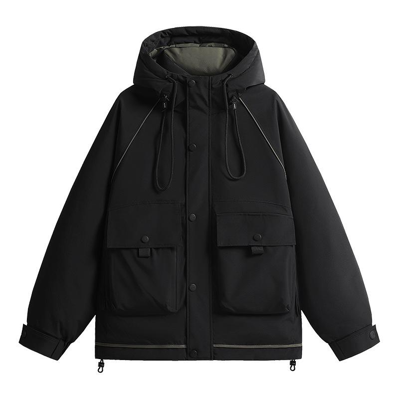 Men's High-Quality Cold-Proof Down Workwear Jacket - Convertible American Outdoor Design