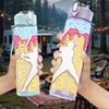 1PC Baseball Batter Player Silhouette Print 750ml Color Plastic Sports Water Bottle Leakproof Flip Straw Lid Suitable for Sports Office Home Use