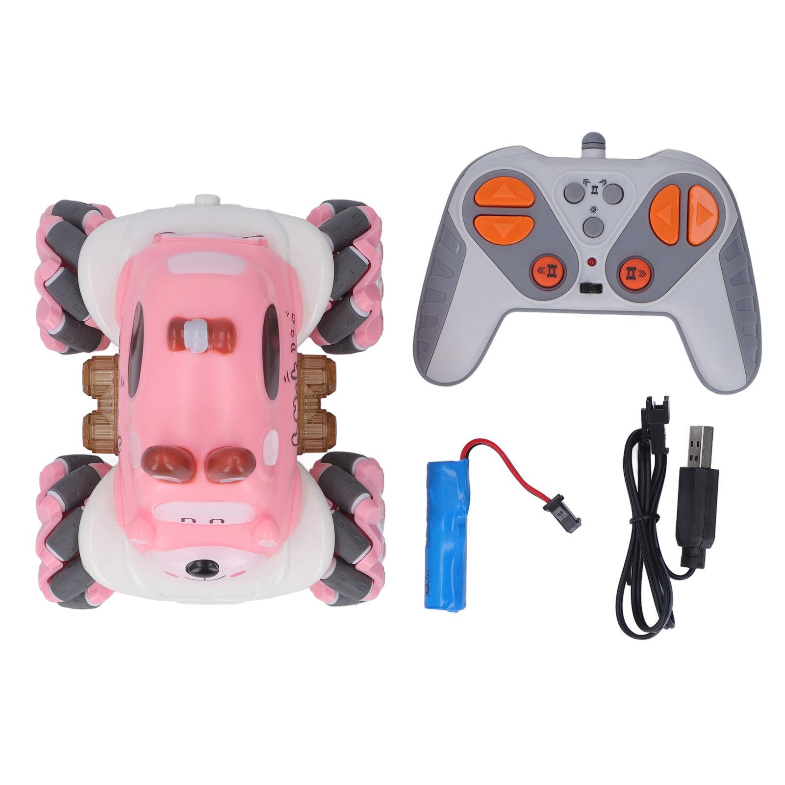 

Cartoon Remote Control Car Toy Cute Animal Shaped USB Rechargeable RC Vehicle Toy for Kids Pink