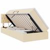 Storage Bed with Mattress Cream 90 X 200 Cm Particleboard