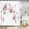 Beautiful Flowers Shower Curtains Floral Printed 3D Curtain For Bathroom Polyester Fabric Waterproof Bathroom Curtain with Hooks