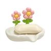 Drain Soap Dish Household Draining Soap Box Soap Dish Holder Cute Bathroom Soap Holder Purple