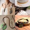 1 Rolle 10m Seil Flach Kunstwildleder Geflochtene Kordel Samt Leder Handgefertigte Schnur für DIY Schmuckherstellung Handarbeitsbedarf