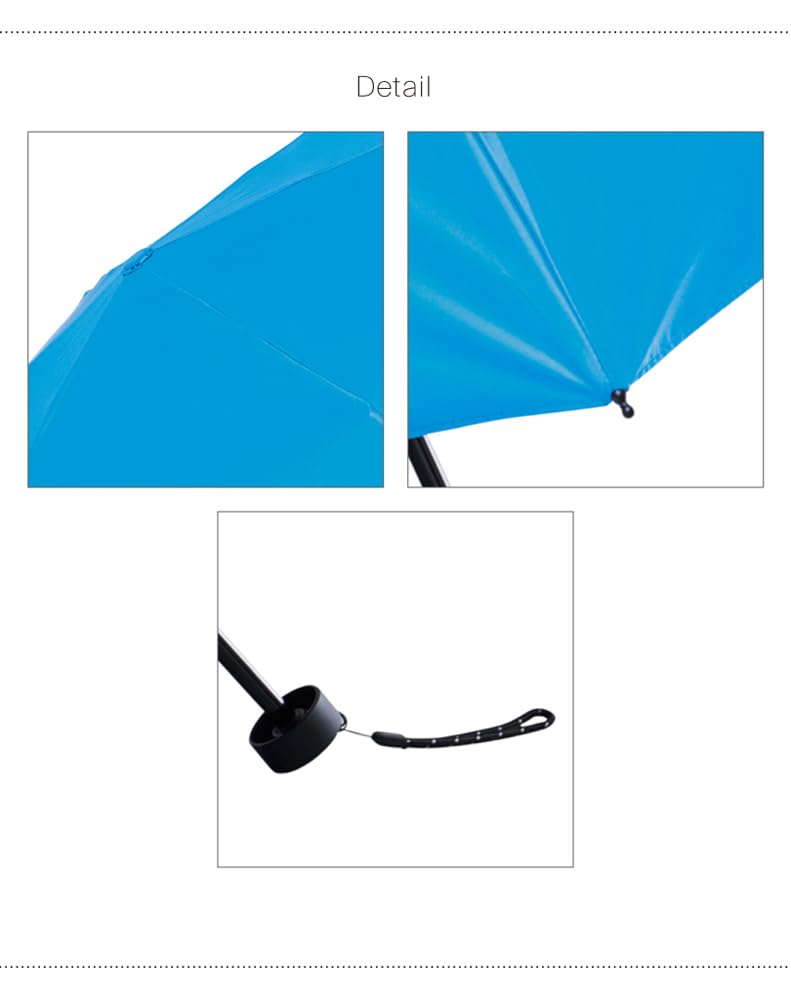 Because Umbrella Ripetto Color Mini Black Ripetto/Folding Shading/Plain D-065671