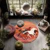 Majestic Elephant Pattern Round rug,Carpet Rug for Living Room Bedroom Playroom ,Non-slip Floor Mat,Holiday Gifts and Birthday Gifts.