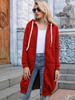 2023 Autumn/Winter Women's Casual Hooded Mid-Length Loose Plain Sweatshirt