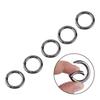 20 Pcs Black Round Carabiner Spring Snap Clips Round Keychain Buckle Carabiners Rings  Keychain Use