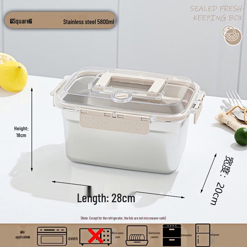 Portable 316 Stainless Steel Food Container with Handle