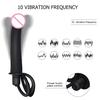 Doppelte Penetration Vibrator Sexspielzeug Strapon Dildo Vibrator Strap On Analplug für Mann Erwachsene Sexspielzeug