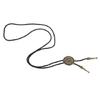 Men Bolo Tie Metal Round Flower Cowboy Hat Western Necklace Costume Accessories
