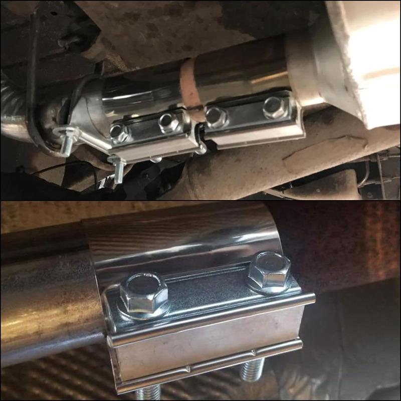 1PC Heavy-Duty Exhaust Pipe Clamp Durable Car Exhaust System Repair Thickened And Reinforced Stainless Steel Clamp 50MM