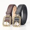 Retro simple chain square buckle women's belt fashionable versatile dress coat decorative belt women's belt