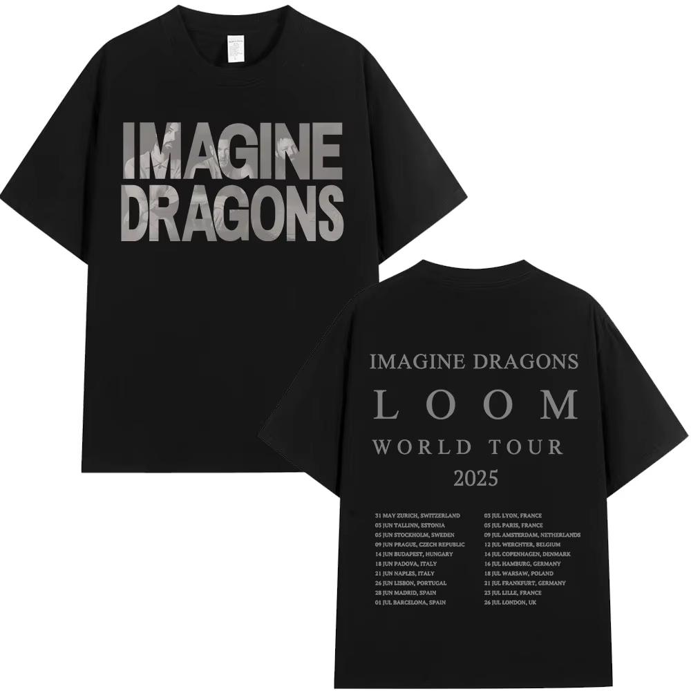 Rockband Imagine Dragons Musikalbum T-Shirt Mode Hip Hop T-Shirt Männer Frauen Baumwolle Komfort Kurzarm T-Shirts Streetwear