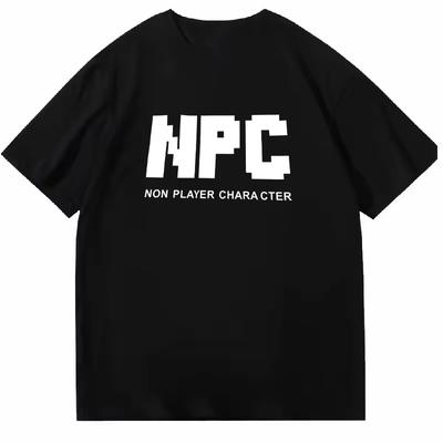 T-shirt Graphique Créatif Jeu de Synthèse d'Objets de PNJ Coton Hommes Femmes Streetwear Vintage