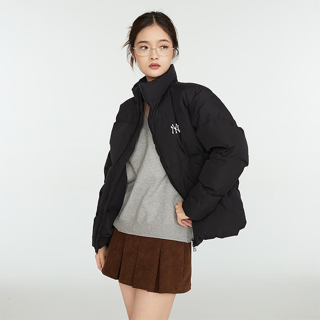 New MLB FW23 Down Jacket Cropped Unisex Black 3ADJB0336-50BKS