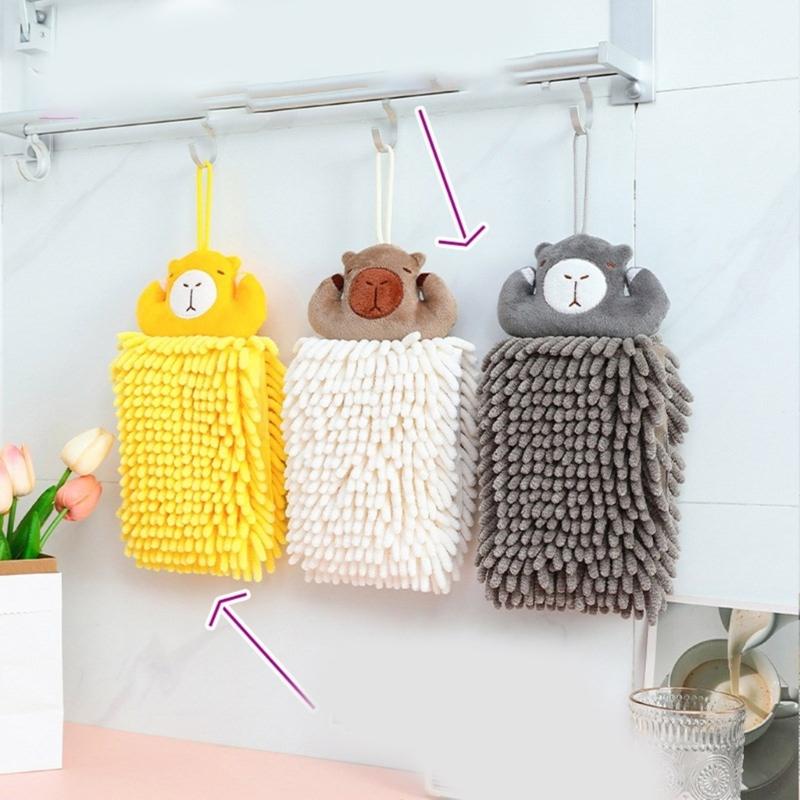 Chenilles Hand Towel Wipe Balls with Hanging Loopes for Kitchen Bathroom Quick Drying Soft Absorbent Handball