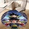 1pc Dragon Ball Z Goku & Vegeta Anime Cartoon Design Round Carpet for Office Chair Mat, Non-Slip Rug Suitable for Home Decor, Living Room, Bedroom