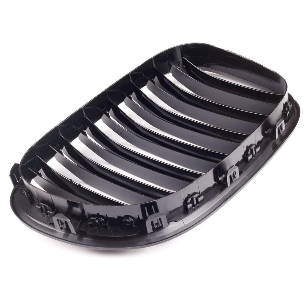 Pulleco A Pair Car Front Kidney Grille Grills Glossy Black For BMW F01 F02 F03 F04 740i 750i 7 Series 2009-2016 Auto Accessories