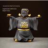 Exquisite Purple Clay God of Wealth Tea Pet - Tea Table Ornament for Wealth Attraction