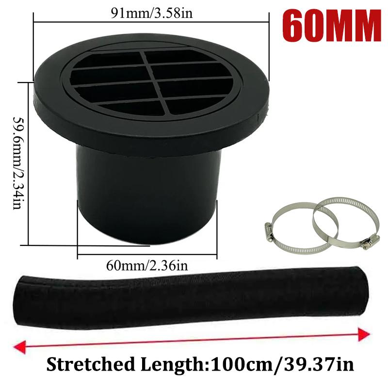 42mm 60mm 75mm 90mm Car Air Diesel Parking Heater 1x Air Outlet Vent + 1x Warm Duct Pipe + 2x Clamps For Webasto Eberspacher