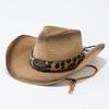 Western Cowboy Straw Hat Children's Summer Retro American Sunscreen Visor Xinjiang Grassland Travel Knight Hat Men's Hat
