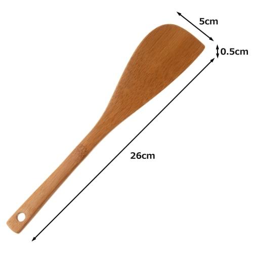 Nagao Spatula, Made of Moso Bamboo, 26cm, Wooden, Made in Japan, 18059