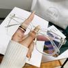 New Mens Small Frame Square Glasses Anti Blue Light Eyewear Retro Anti Radiation Eyeglasses for Women Fashion