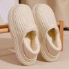 Indoor Thick Soled Anti Slip Waterproof Velvet Warm Cotton Slippers In Autumn And Winter