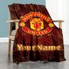 Manchester Customize Your Name Blanket Multi-purpose Customizable Blanket Comfortable for Nap Livingroom Seaside Bedding Four Seasons Universal