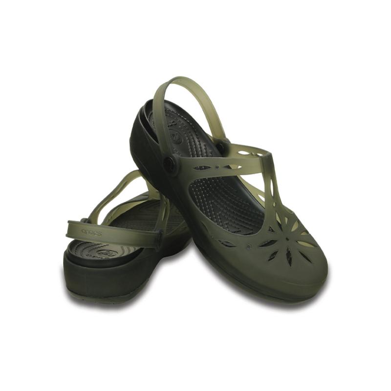 Crocs Carlie Minimalist Casual Jelly Soft Sole Sandals Women's Black