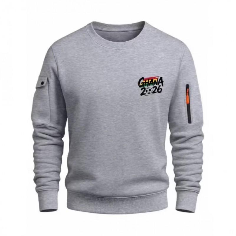 2026 Mens Printed Crewneck Sweatshirt Casual Slim Fit Top Teens