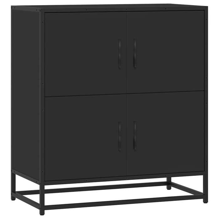 VidaXL Buffet noir 68x35x76 cm bois d'ingénierie, armoire de rangement, meuble d'entrée, meuble d'appoint, meuble de 848989