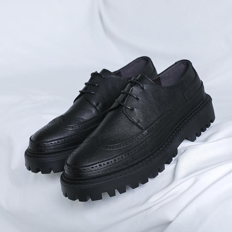 Casual Small Leather Shoes Men'S Trend Teen British Hairstylist Brock Men'S Shoes 21260-R