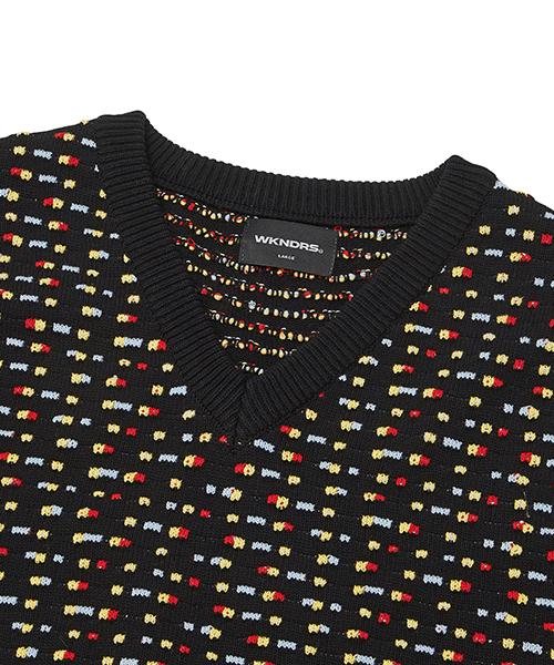 Wkndrs Beads Knitted Vest (Black)