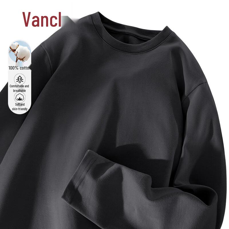 VANCL Men's Pure Cotton Long-Sleeve Basic T-Shirt