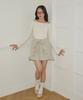 SALON DE YOHN Button Point Strap Off Shoulder T_ Ivory