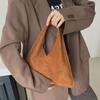 New TR Autumn/Winter Deerskin Cowhide Shoulder Bag, Fashionable Portable Bucket Tote