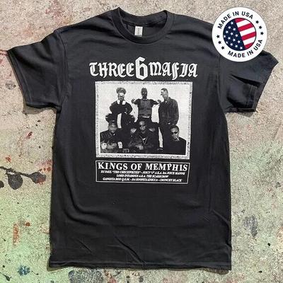 Three 6 Mafia Schwarz Kurzarm Baumwolle T-Shirt Unisex S-5XL Unisex T-Shirt