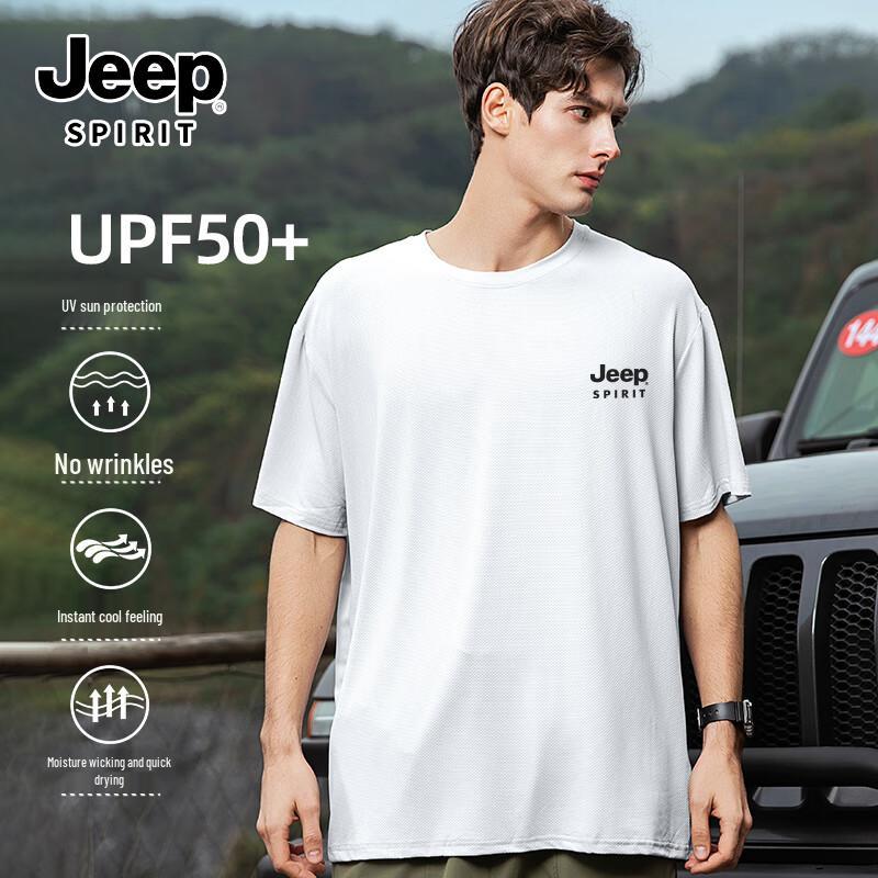JEEP SPIRIT Men s Sun Protection Ice-Cool T-Shirt L