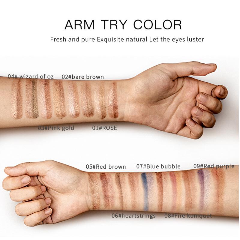 Pudaier Pearlescent Three-dimensional Colorful Gradient Two-color Eye Shadow