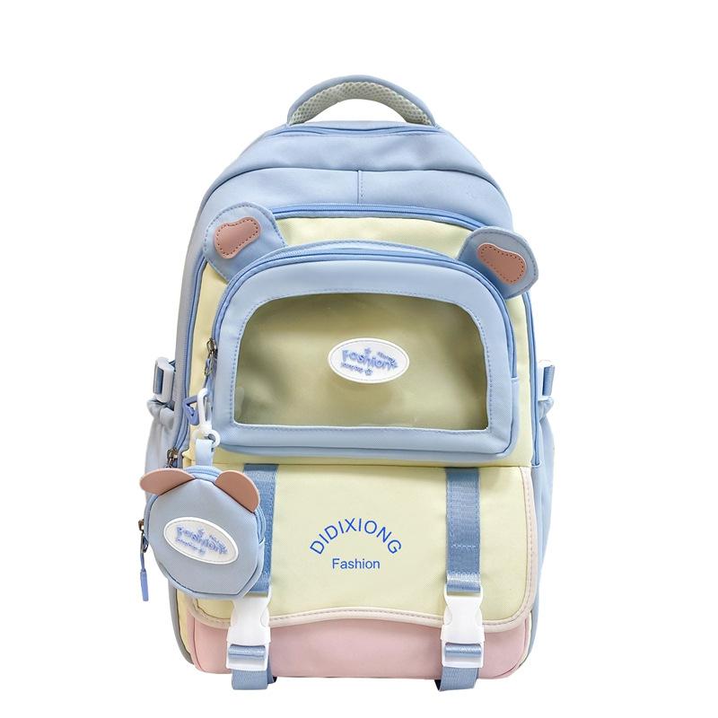 New Burden-reducing Schoolbag Female Ins Wind Korean Cute Junior High School Students Large Capacity, High Value Backpack