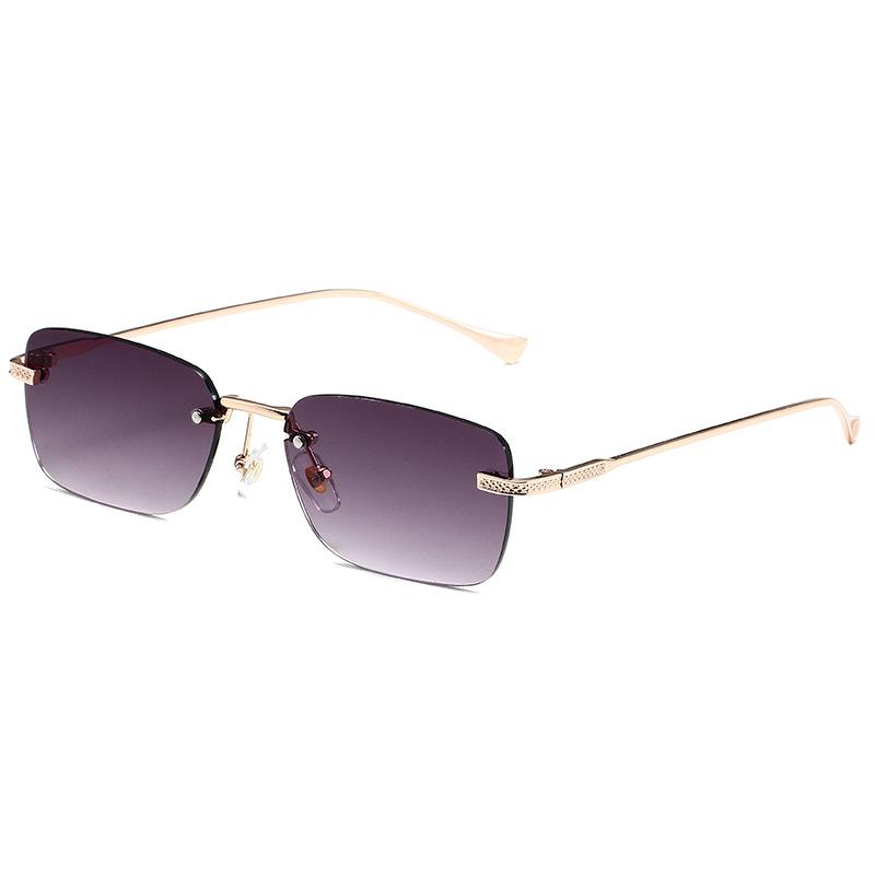 Ins Style Square Sunglasses for Women Small Rectangle Ladies Metal Shades  for Women