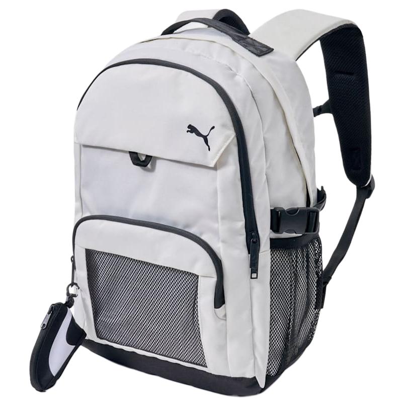 Puma 16L My Comfort Plus Backpack Logo Print Zipper Closure Backpack Men backpack Black White 950288-02 Black & White